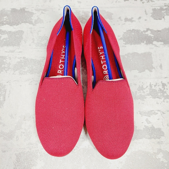 New Rothy's The Loafer Red Round Toe Slip On Loafers O365